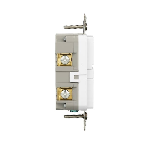 Receptáculo Eaton GFCI, 125 V, 15 A, NEMA: NEMA 5-15R, Conexión Trasera y Lateral, Blanco - GF15W-3-L