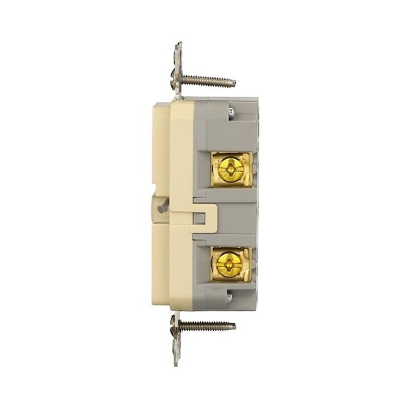 Receptáculo GFCI resistente a la intemperie y a pruebas de manipulación de Eaton, 125 V, 15 A, NEMA: NEMA 5-15R, conexión posterior y lateral - TWRGF15V