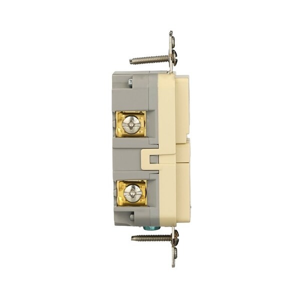Receptáculo GFCI resistente a la intemperie y a pruebas de manipulación de Eaton, 125 V, 15 A, NEMA: NEMA 5-15R, conexión posterior y lateral - TWRGF15V