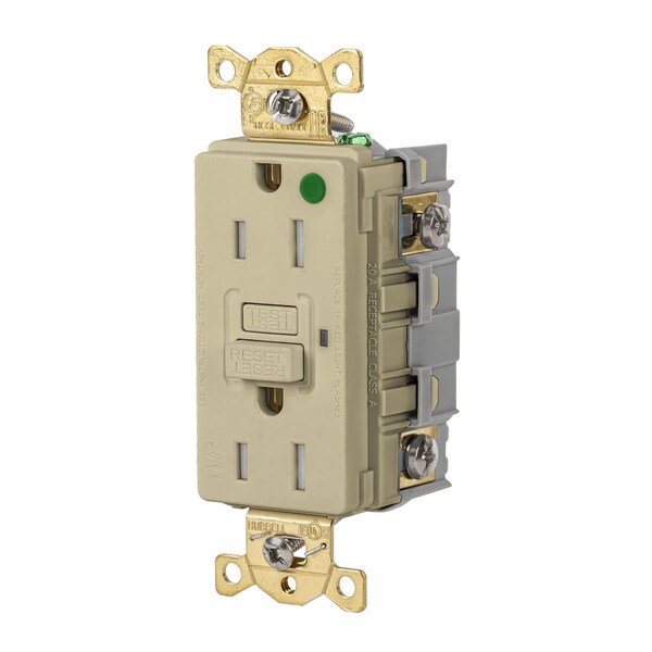 Receptáculo GFCI Bryant 15A 125VAC COM HG TRWR GFR IVORY - GFRTW82I