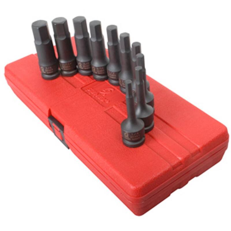 Juego de llaves hexagonales de impacto SAE de 1/2 pulgadas de SUNEX TOOLS (10 piezas) - 2638