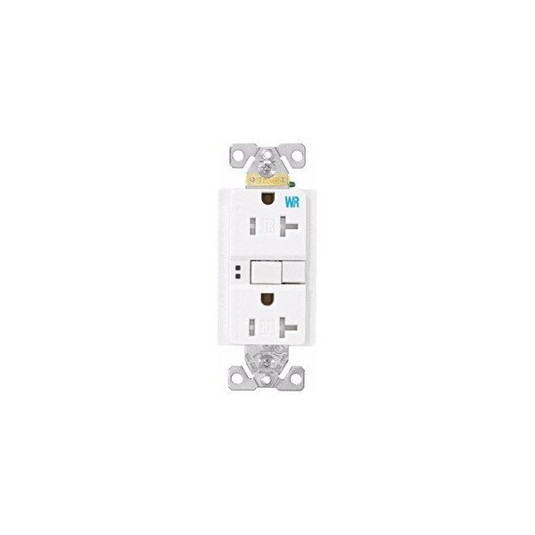 Tomacorrientes GFCI Doble 2P 20A 125V Blanco 3 Cables 60HZ - TWRSGF20W