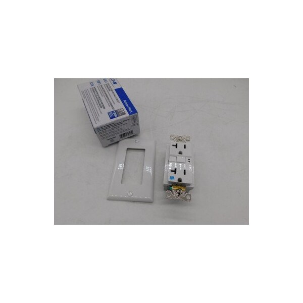 Tomacorrientes GFCI Doble 2P 20A 125V Blanco 3 Cables 60HZ - TWRSGF20W