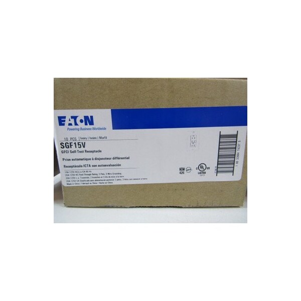 Dispositivos de Protección contra Sobretensiones SPDs GFCI Autoprueba 2P 15A 125V 3Hilos - SGF15V