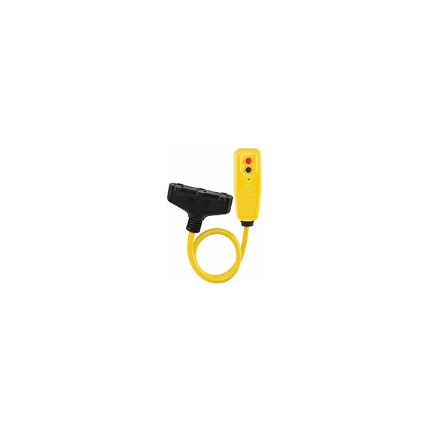 Conjunto de cable de enchufe macho GFCI y triple toma de corriente de Tower Manufacturing, 2 ft, 15 amperes, restablecimiento automático - 30434008