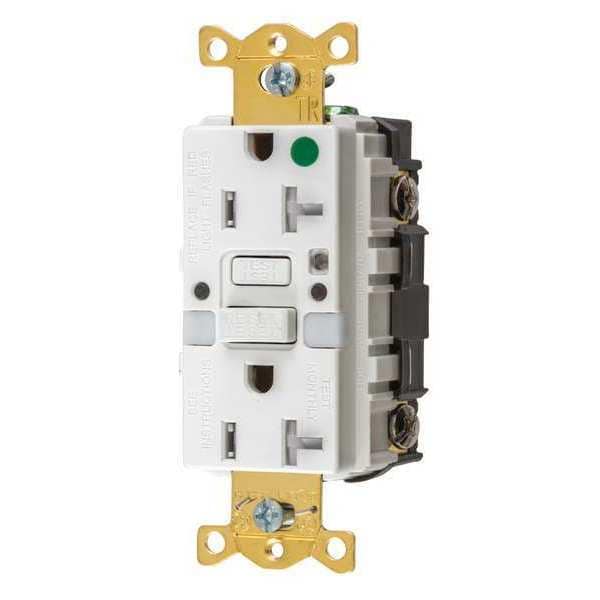 Receptáculo GFCI para Hospital, Blanco, 20A, 1 HP - GFTRST83WNL