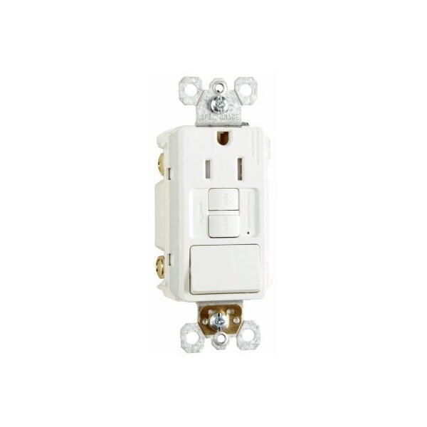 Pass & Seymour 15A WHT Swit Self GFCI - 1597SWTTRWCCD4