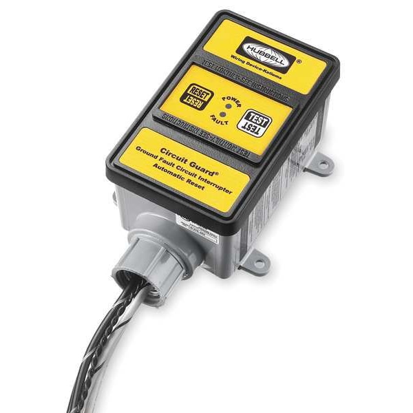 Hubbell Wiring Device-Kellems GFCI, Conexión Dura, 240V, 30A, Amarillo - GFHW23115