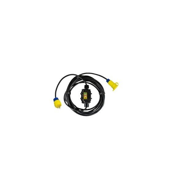 Ericson Gfci Portable, 15A Automático, 50 ft., Grado Industrial - XG2-12-50BW-15