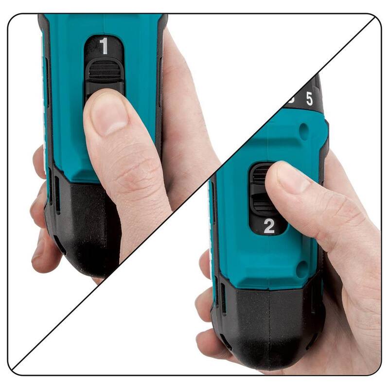 Kit destornillador inalámbrico de 12V máx CXT de iones de litio 1/4 de pulgada de Makita, 2.0Ah - FD10R1