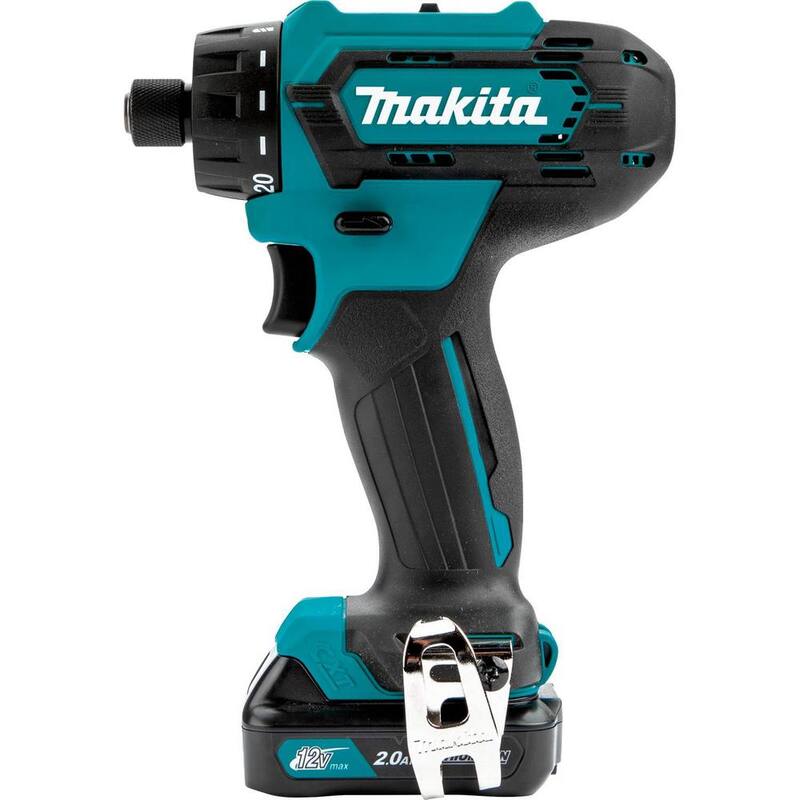 Kit destornillador inalámbrico de 12V máx CXT de iones de litio 1/4 de pulgada de Makita, 2.0Ah - FD10R1