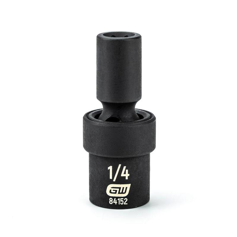 Set de 6 casquillos impacto universales estándar SAE de 6 puntos GEARWRENCH de unidad de 1/4 de pulgada - 84904