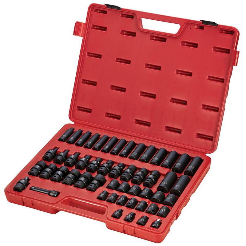 SUNEX TOOLS Juego de dados de impacto métrico de 3/8 pulg. (51 piezas) - SUN3351