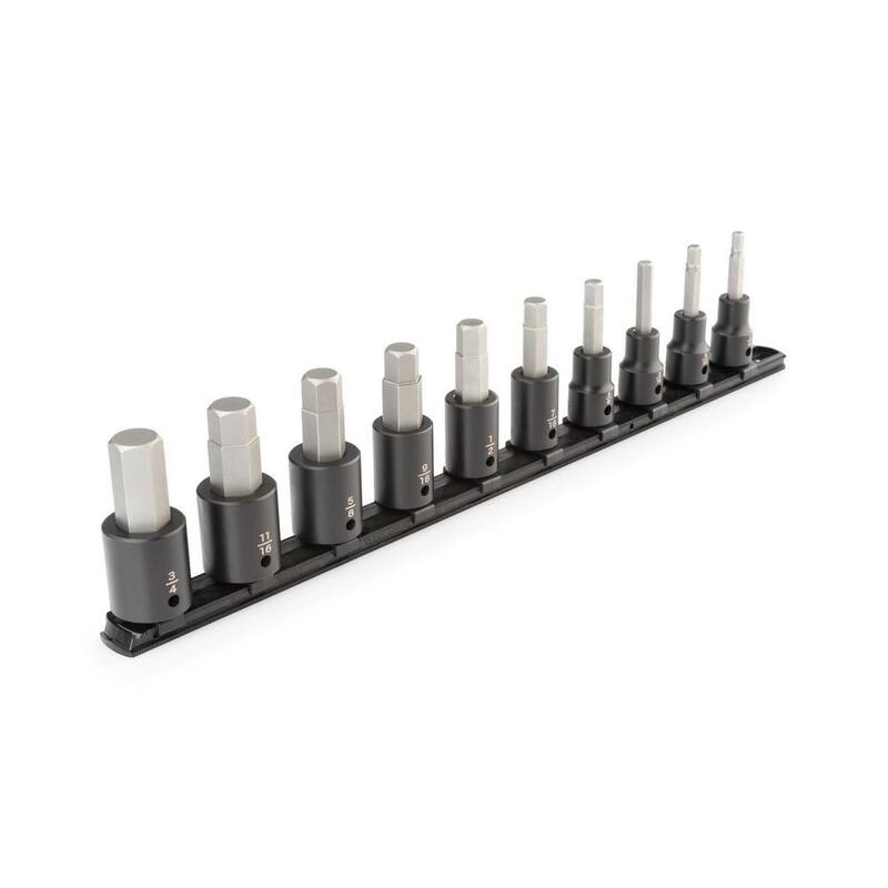 Juego de dados de impacto con punta hexagonal de 1/2 pulg. TEKTON (10 piezas) (de 1/4 a 3/4 pulg.) - SIB92100