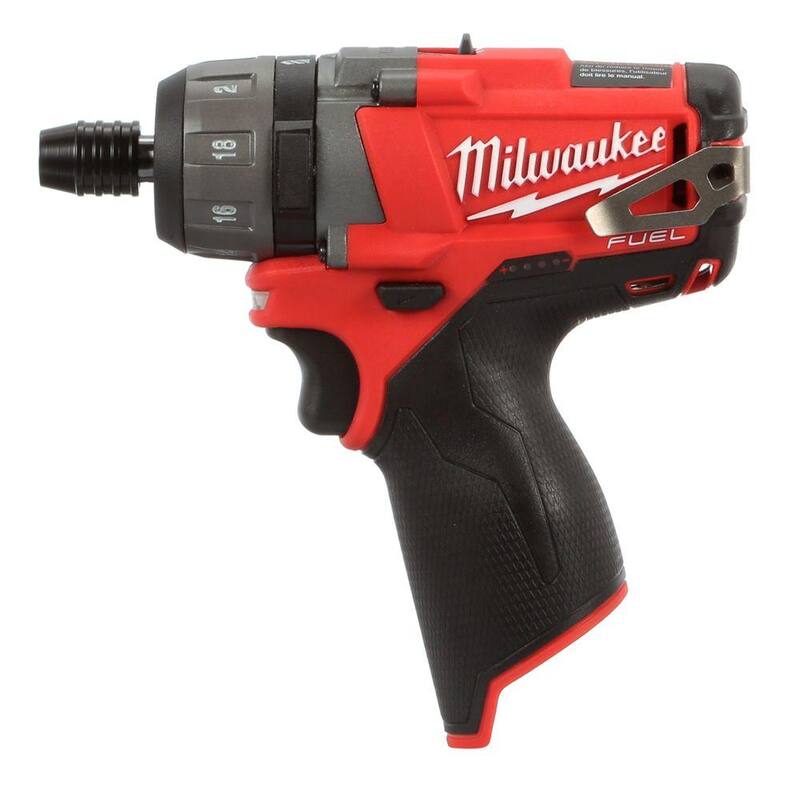 Milwaukee M12 FUEL 12V Destornillador inalámbrico sin escobillas de iones de litio de 1/4 de pulgada Hexagonal de 2 velocidades con batería compacta de 2.0 Ah - 2402-20-48-11-2420