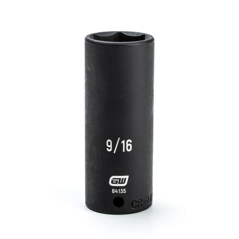 Juego de 10 piezas de dados de impacto profundo de 6 puntos de 1/4 de pulgada de GEARWRENCH con riel de dados - 84908