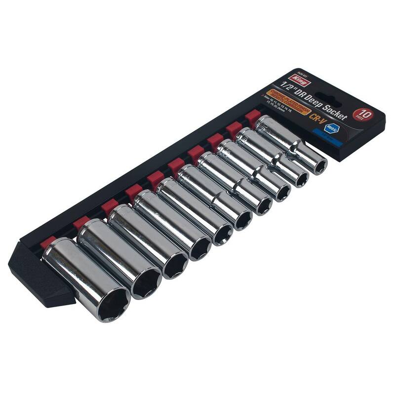 Juego de dados profundos métricos para unidad de 1/2 pulgadas, KING (10 piezas) - 0630-0