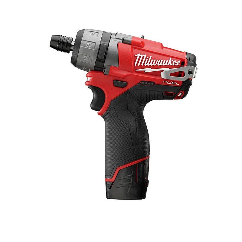 Milwaukee M12 12V Taladro inalámbrico de iones de litio de 1/4 de pulgada con kit de destornillador de 2 velocidades con Multi herramienta M12 (herramienta solamente) - 2402-22-2426-20