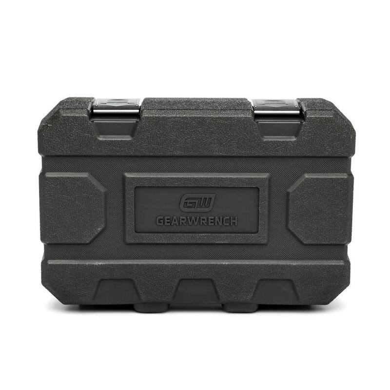 Juego de dados de impacto GEARWRENCH de 3/4 de pulgada con 6 puntos métricos poco profundos y estuche de almacenamiento (8 piezas) - 84030