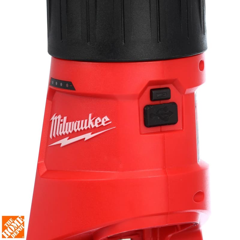 Milwaukee M12 12V Li-Ion Inalámbrico destornillador de 1/4 in. con kit de linterna / luz de problemas LED M12 400 lúmenes con carga USB - 2401-22-2362-20