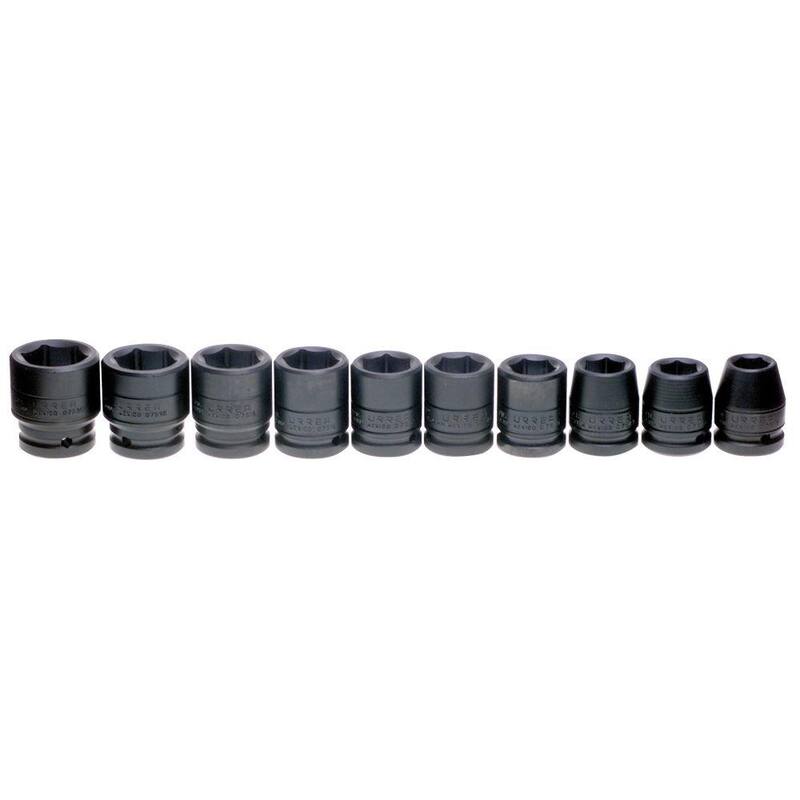 Juego de 10 dados de impacto de 3/4 de pulgada de 6 puntos de URREA - 750010