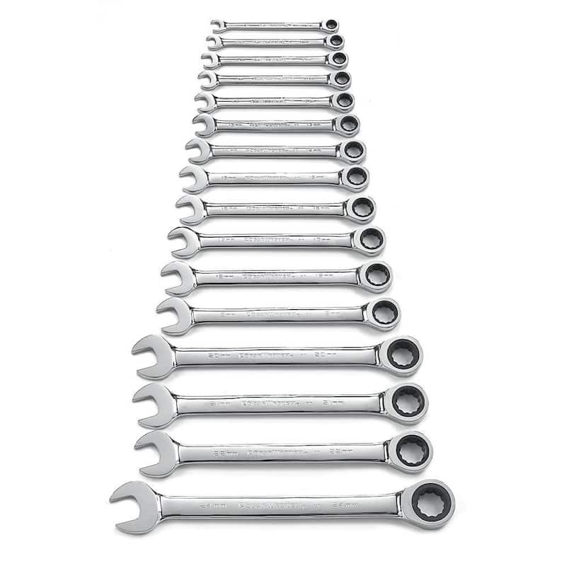 Juego de llaves de trinquete combinadas métricas/SAE Master GEARWRENCH (29 piezas) - 94329C