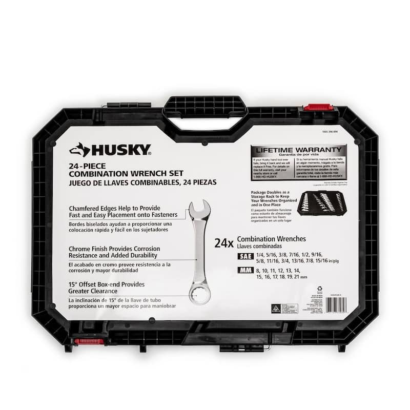 Juego de Llaves Combinadas Husky SAE/MM (24 Piezas) - HCW24PCSM-05