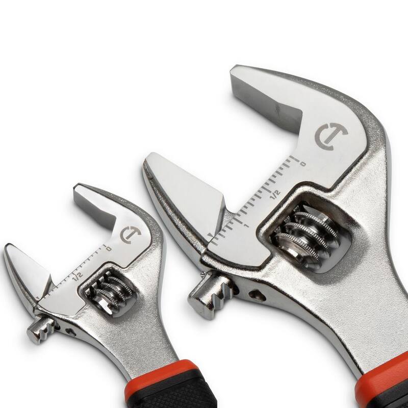 Juego de llaves ajustables Crescent de 6 y 10 pulgadas con agarre acolchonado (2 piezas) - AC3610CVS