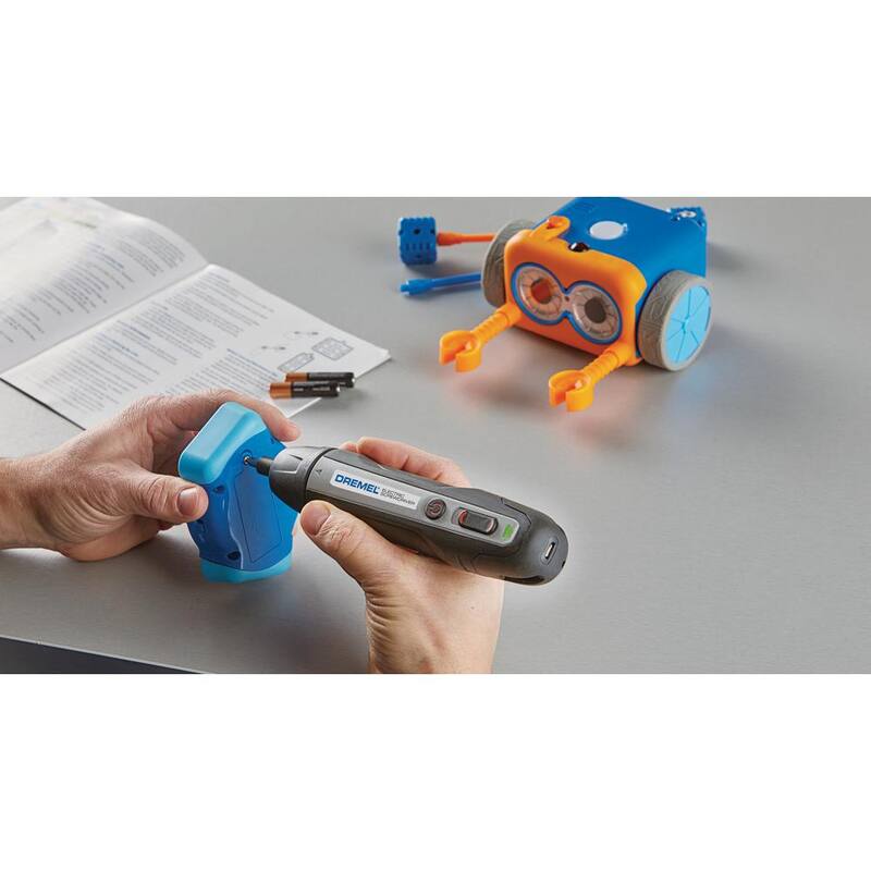Atornillador eléctrico inalámbrico Dremel 4V con USB y linterna LED inalámbrica de 4V - HSES-01+HSFL-01.