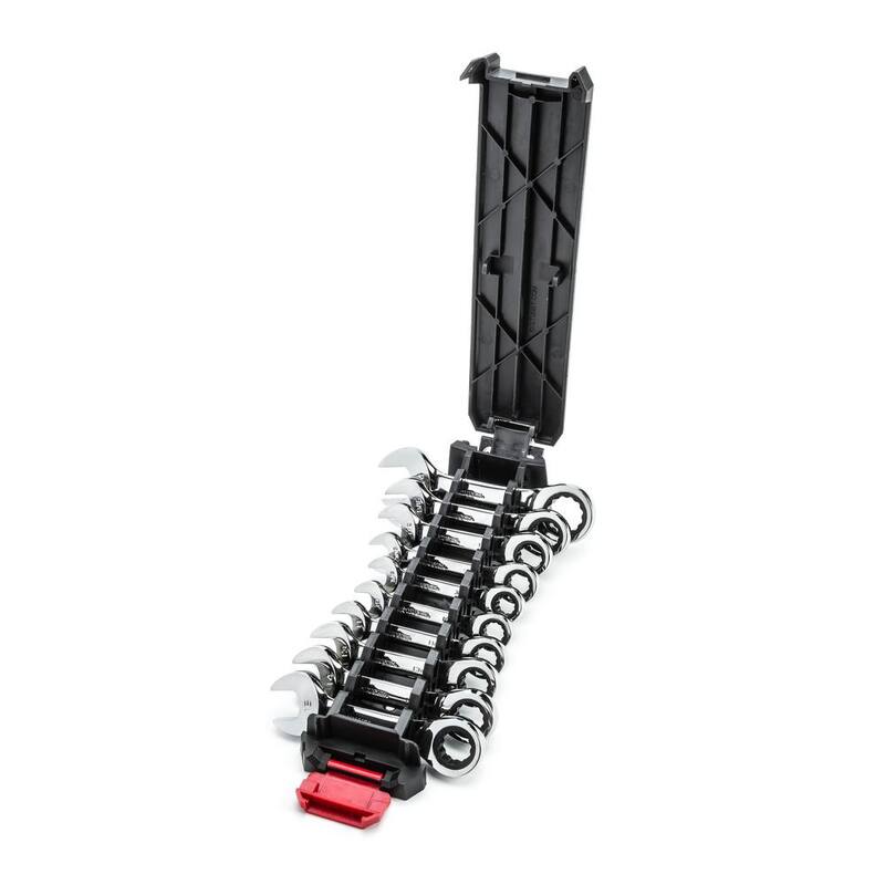 Juego de llaves de trinquete combinadas SAE/MM Husky Stubby (10 piezas) - HSTRW10PCSMN