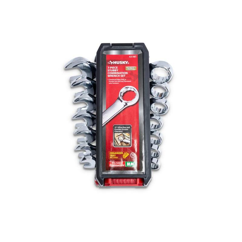 Juego de llaves combinadas Husky Stubby SAE (7 piezas) - HSTW7PCSAEN-05