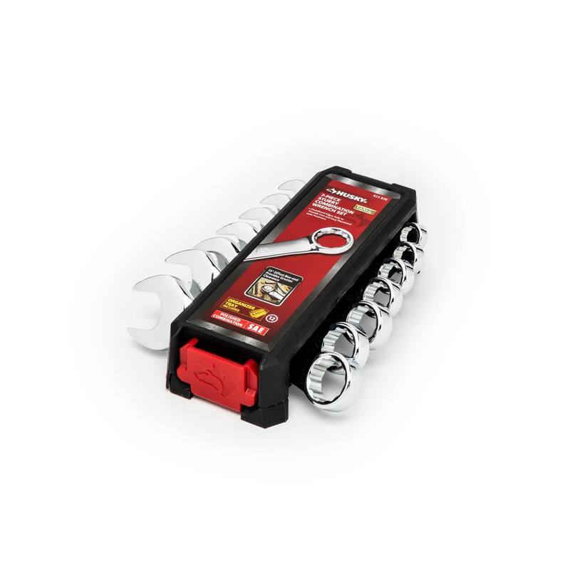 Juego de llaves combinadas Husky Stubby SAE (7 piezas) - HSTW7PCSAEN-05