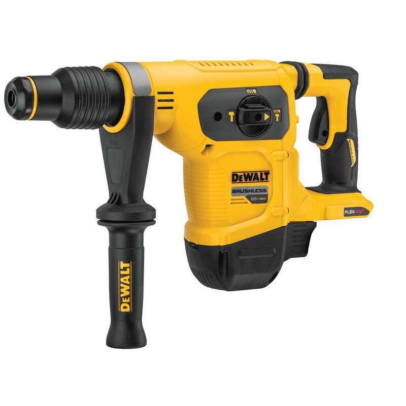 DEWALT FLEXVOLT 60V MAX Martillo Rotativo Combinado Inalámbrico sin Escobillas de 1-9/16 pulgadas SDS MAX y (3) Baterías FLEXVOLT 9.0Ah - DCH481X2W609