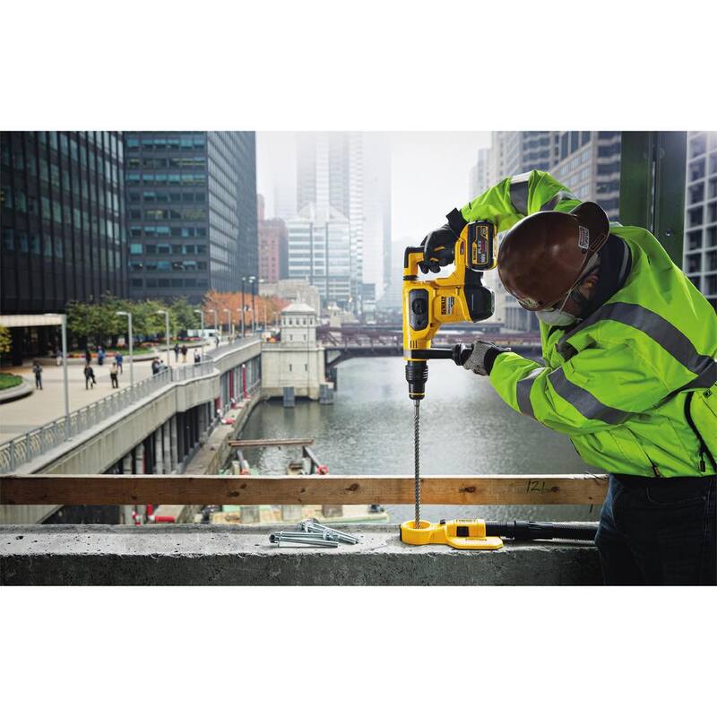 DEWALT FLEXVOLT 60V MAX Martillo Rotativo Combinado Inalámbrico sin Escobillas de 1-9/16 pulgadas SDS MAX y (3) Baterías FLEXVOLT 9.0Ah - DCH481X2W609