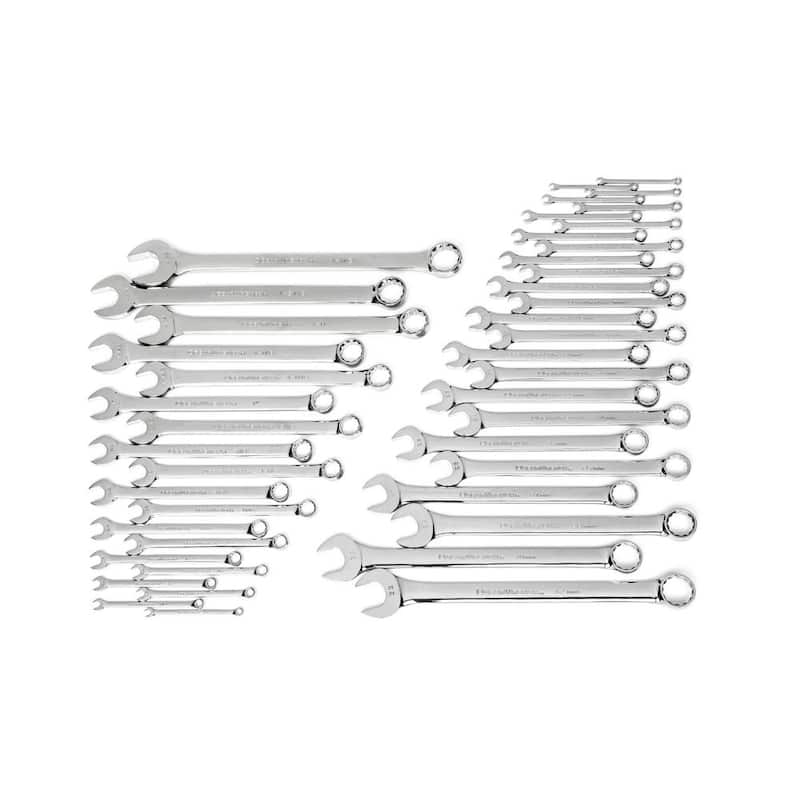 Set de llaves combinadas de patrón largo de 12 puntos SAE/Métrico (44 piezas) - 81919