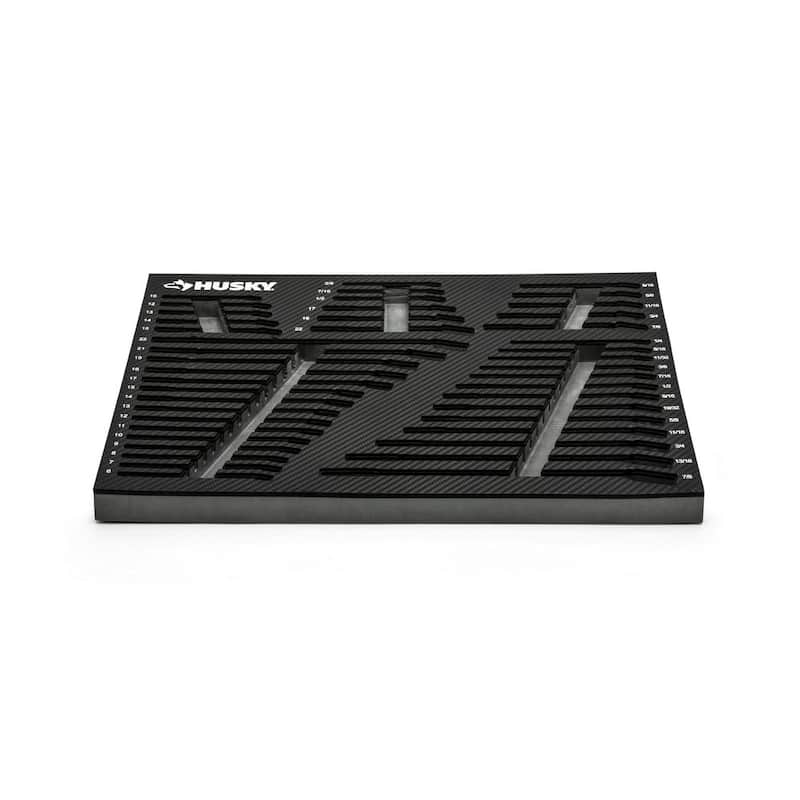 Juego de llaves combinadas Husky SAE/MM con almacenamiento de EVA (44 piezas) - HCW44PCEVACB
