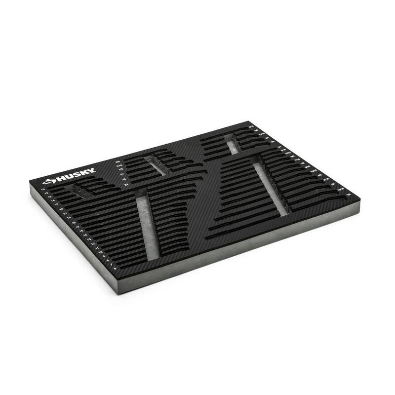 Juego de llaves combinadas Husky SAE/MM con almacenamiento de EVA (44 piezas) - HCW44PCEVACB