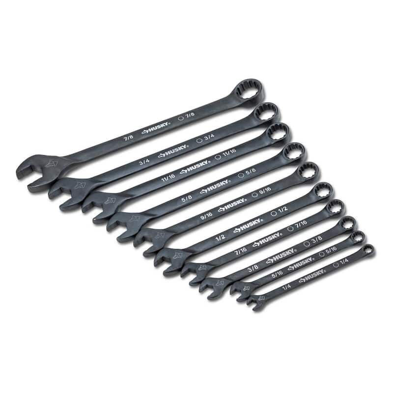 Llave combinada universal SAE Husky (juego de 10 piezas) - HXLSPW10SAE-05