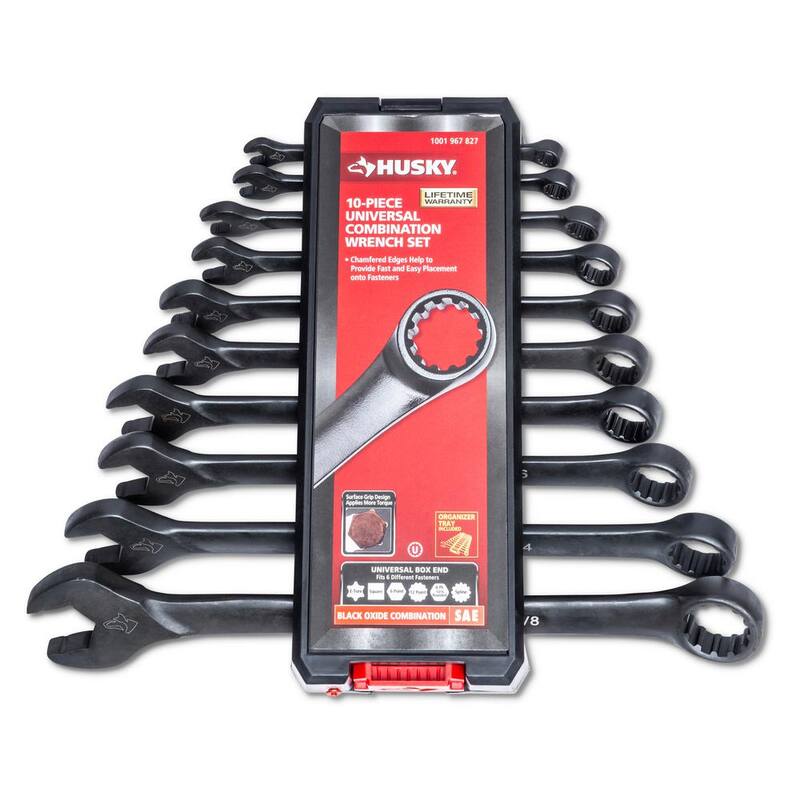 Llave combinada universal SAE Husky (juego de 10 piezas) - HXLSPW10SAE-05