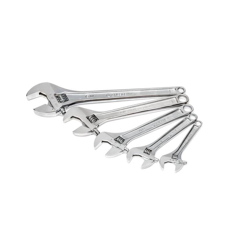 Juego de llaves ajustables de cromo Crescent de 6, 8, 10, 12 y 15 pulgadas (5 piezas) - AC5PC
