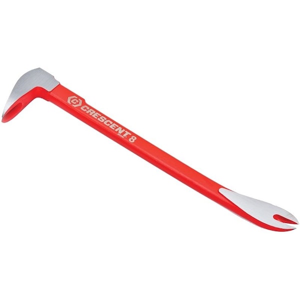 Crescent CODE RED Series MB8 Pry Bar, 8 in L, Ground Tip, Steel, Red, 3/4 in Dia - MB8-06