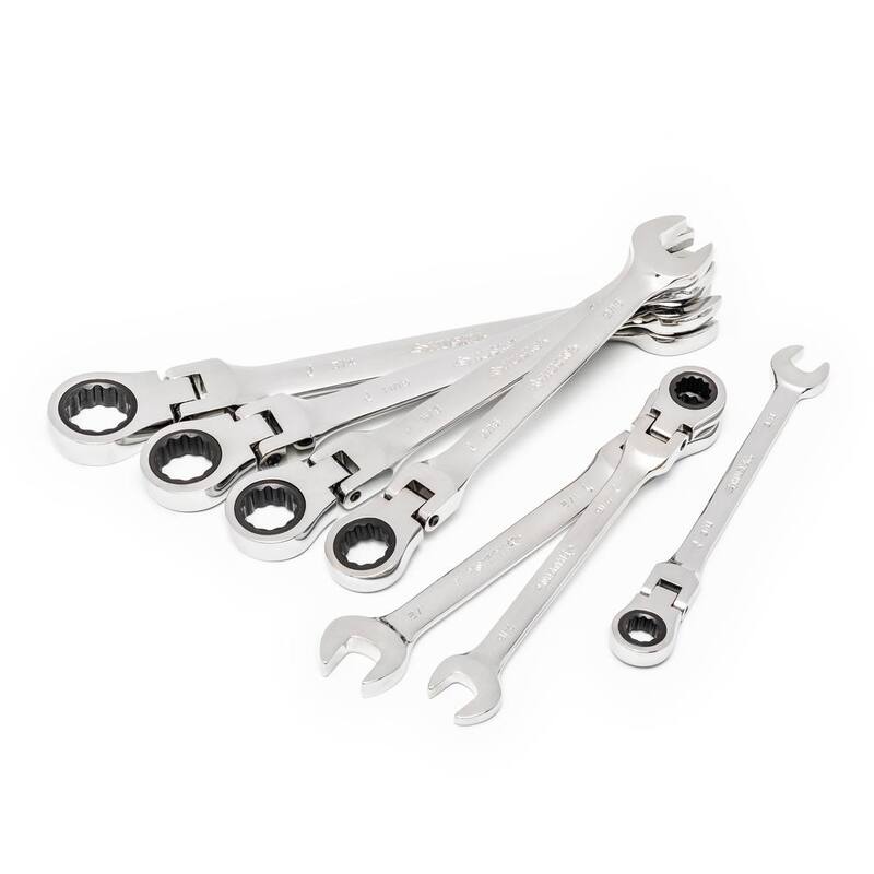 Llave mixta flexible de trinquete Husky (7 piezas) - HFRW7PCSAE