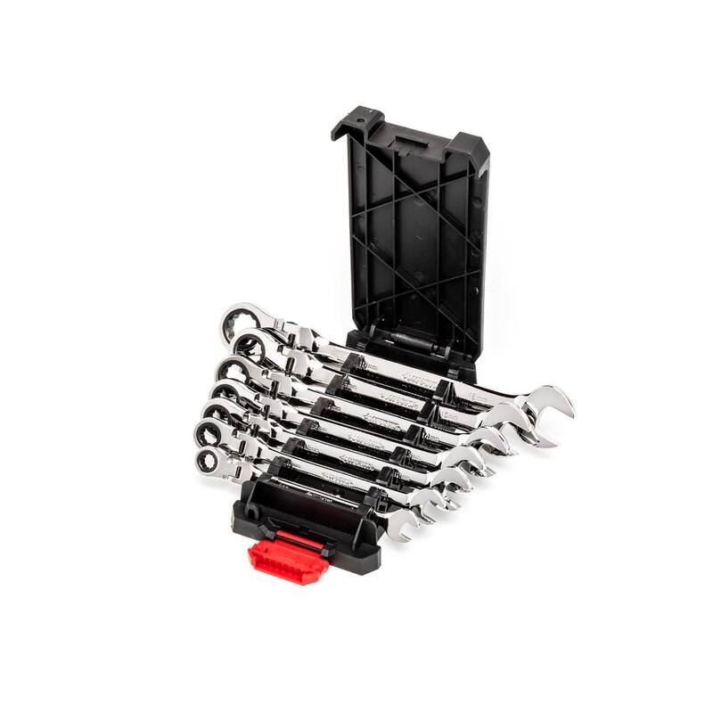 Juego de llaves combinadas Husky Flex con trinquete métrico (7 piezas) - HFRW7PCMM