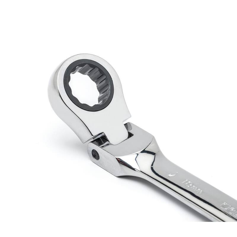 Juego de llaves de trinquete con cabeza articulada de 72 dientes en combinación de medidas estándar y métricas de GEARWRENCH (14 piezas) - 85141