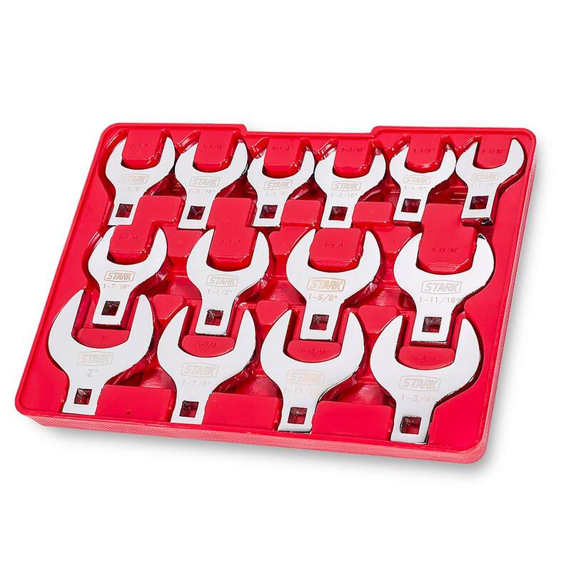Set de llaves inglesas Jumbo Crowfoot de 1/2 pulgadas, marca Stark Handyman (14 piezas) - 25163