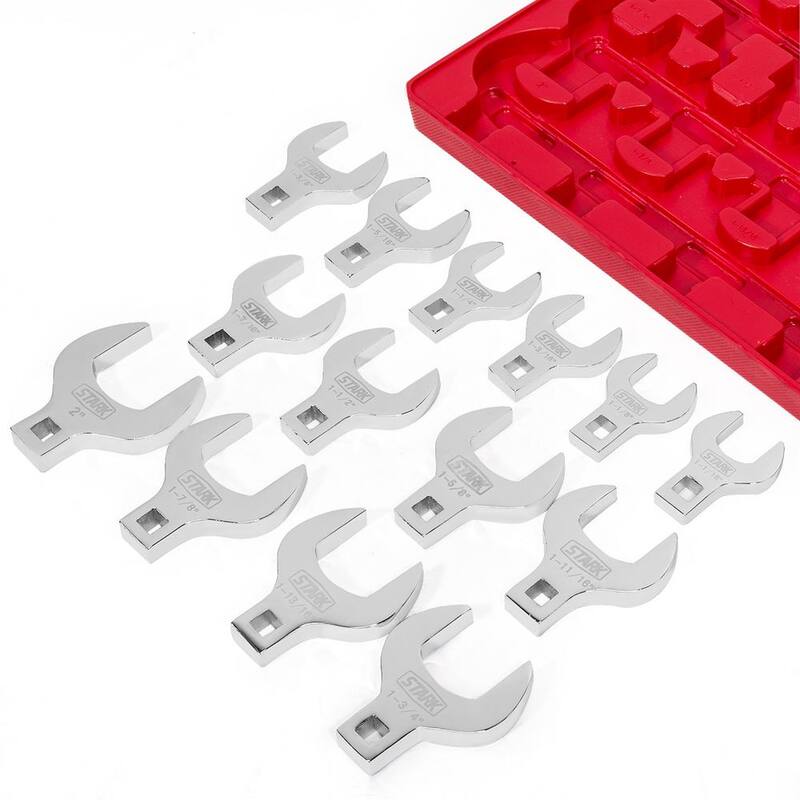 Set de llaves inglesas Jumbo Crowfoot de 1/2 pulgadas, marca Stark Handyman (14 piezas) - 25163