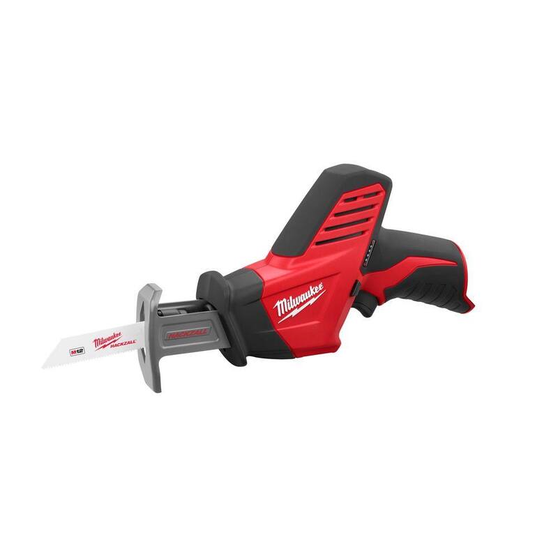 Milwaukee M12 FUEL 12-Volt Lithium-Ion 1/4 in. Hex Cordless Screwdriver Kit with M12 HACKZALL Sierra Sable Recíproca (Herramienta solamente) - 2402-22-2420-20.