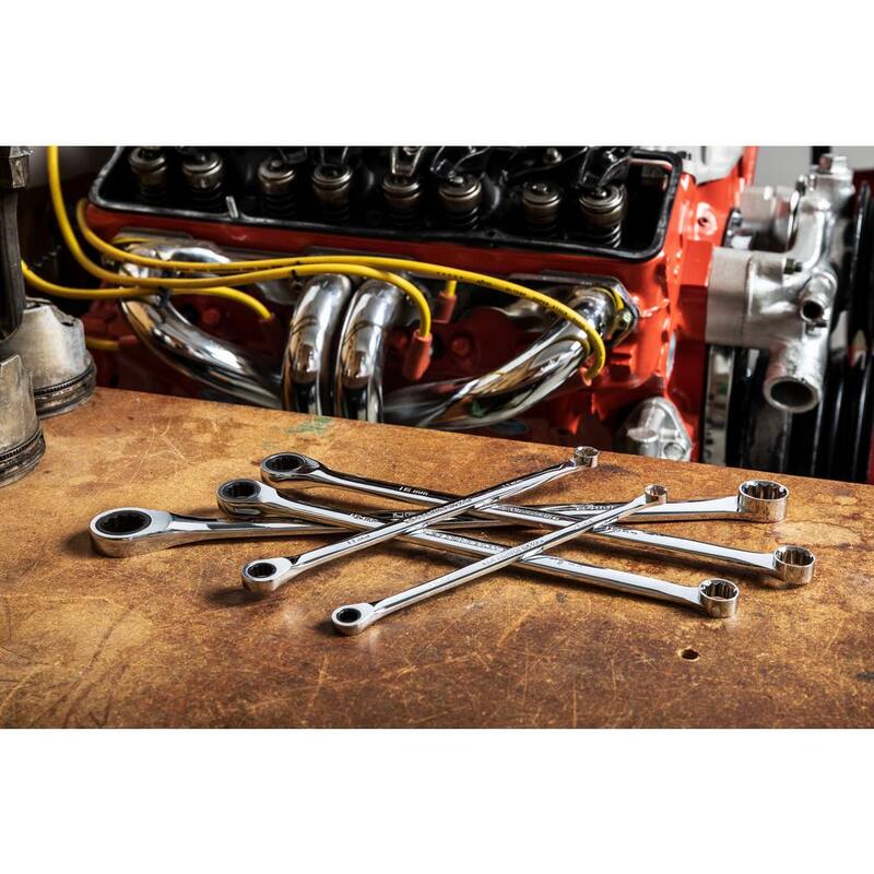 Juego de 17 llaves de trinquete de doble caja GearBox XL métricas de 12 puntos de 72 dientes (17 piezas) - 85989
