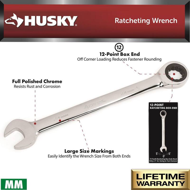 Juego de llaves de trinquete Husky Master métricas y en inglés estándar (34 piezas) - HRWSAEMMMSC.