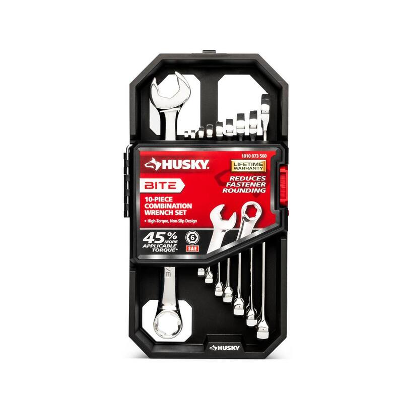 Juego de llaves combinadas Husky BITE SAE (10 piezas) - HBCW10XLS